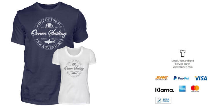 Ocean Sailing T-Shirt, Segel T-Shirt